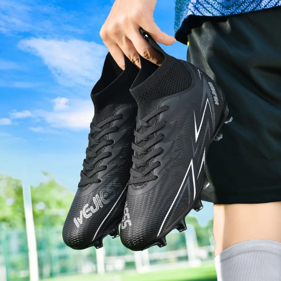 Scarpe da Calcio Uomo High Top Tacchetti Training Calcetto