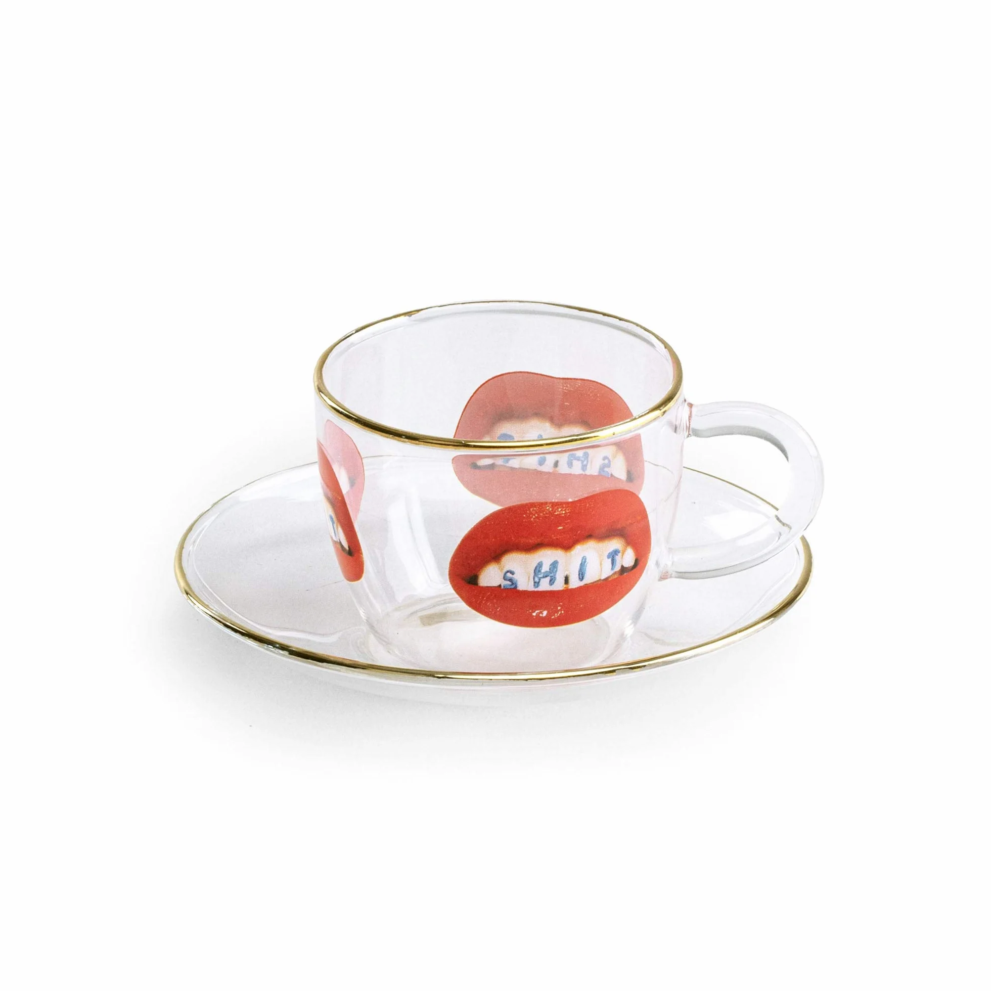 SELETTI TOILETPAPER TAZZINE caffè in Vetro borosilicato, Shit