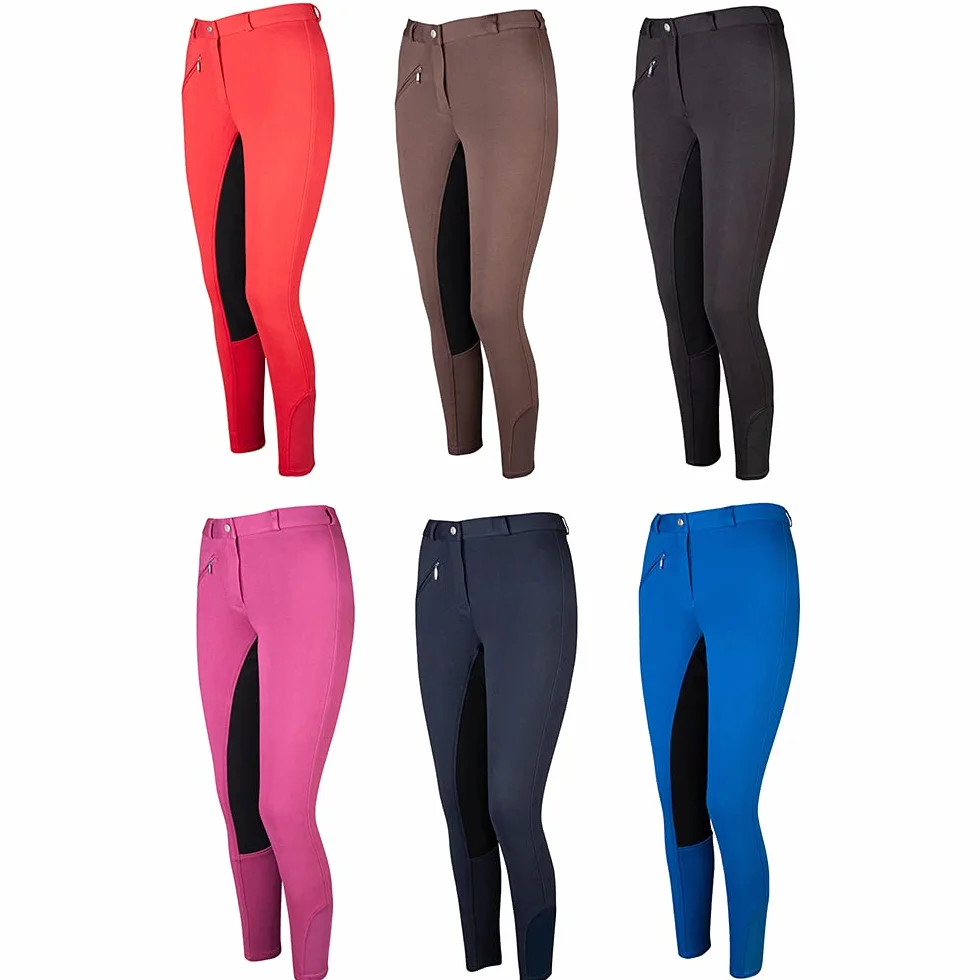 PFIFF Thea Pantaloni da equitazione con rinforzo integrale per bambini