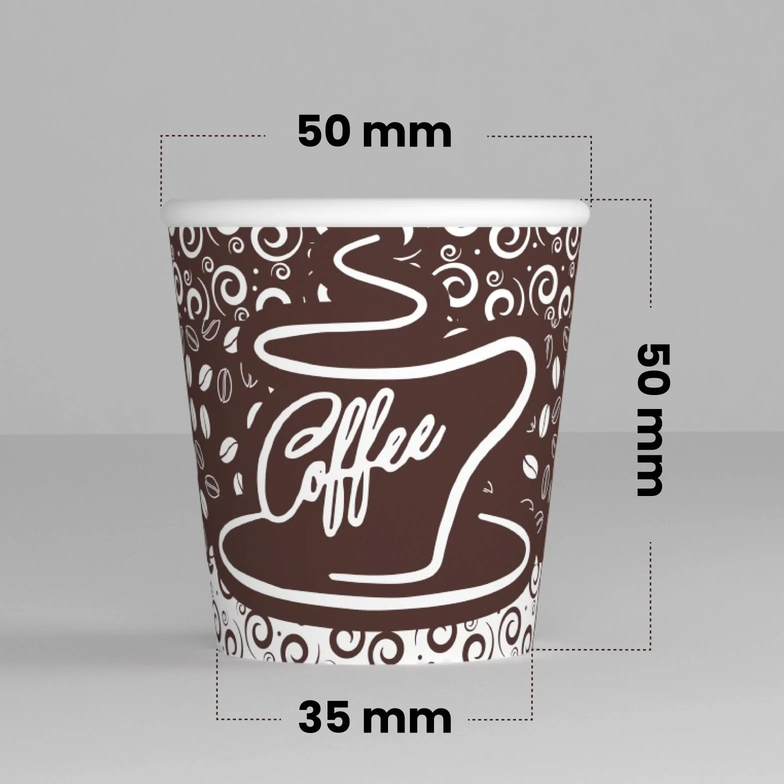 Eurocali Bicchierini in Carta per caffè 65ml Bicchieri Ecologici Biodegradabili Monouso