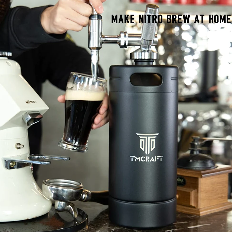 TMCRAFT 128oz Nitro Cold Brew Macchina da caffè in acciaio inox Stout Cream Rubinetto & Valvola di scarico della pressione, Barile di caffè azoto