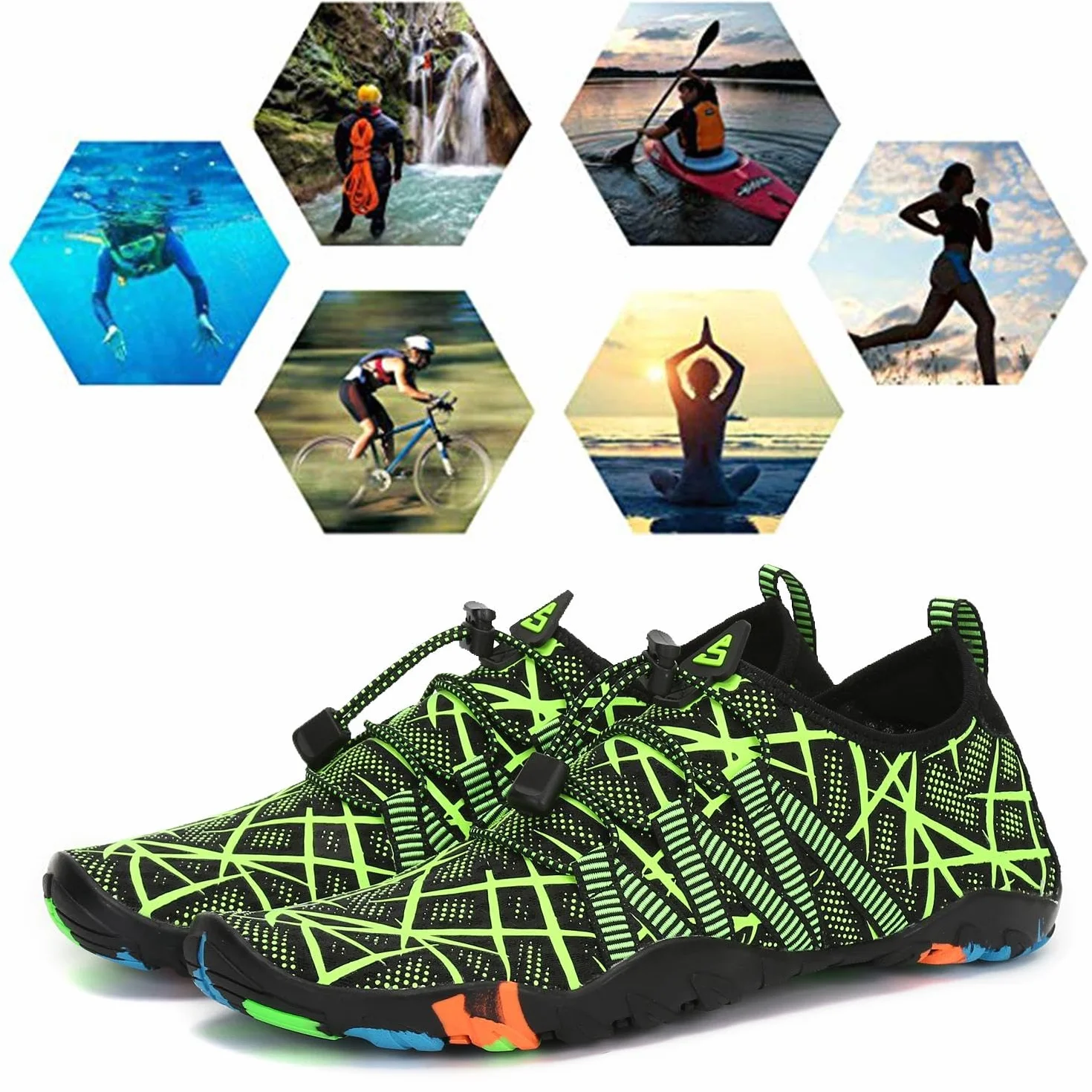 SAGUARO Scarpe da Scoglio Antiscivolo Asciugatura Rapida Uomo Donna Mare Spiaggia Surf Gr.35-48 EU
