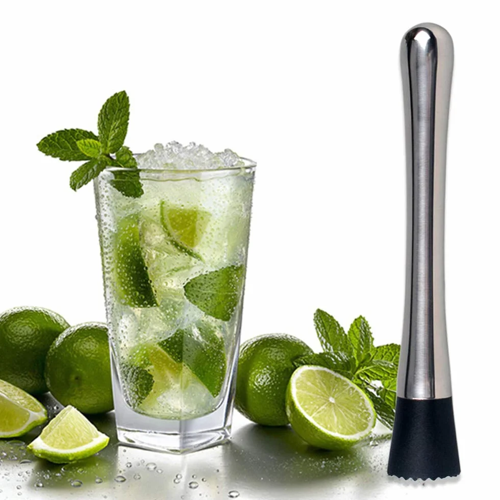 VKI® Pestello per Cocktail, Cocktail Muddler, Acciaio Inox, per Creare Deliziosi Mojito e Altre Bevande a Base di Frutta