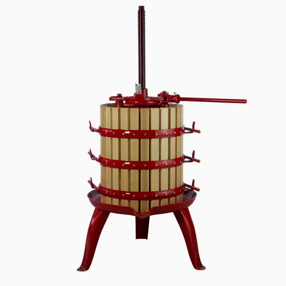Torchio pressa a cricco 2 velocità per vinaccia uva vino in legno MADE IN ITALY (Ø 20 cm - 11 Litri)