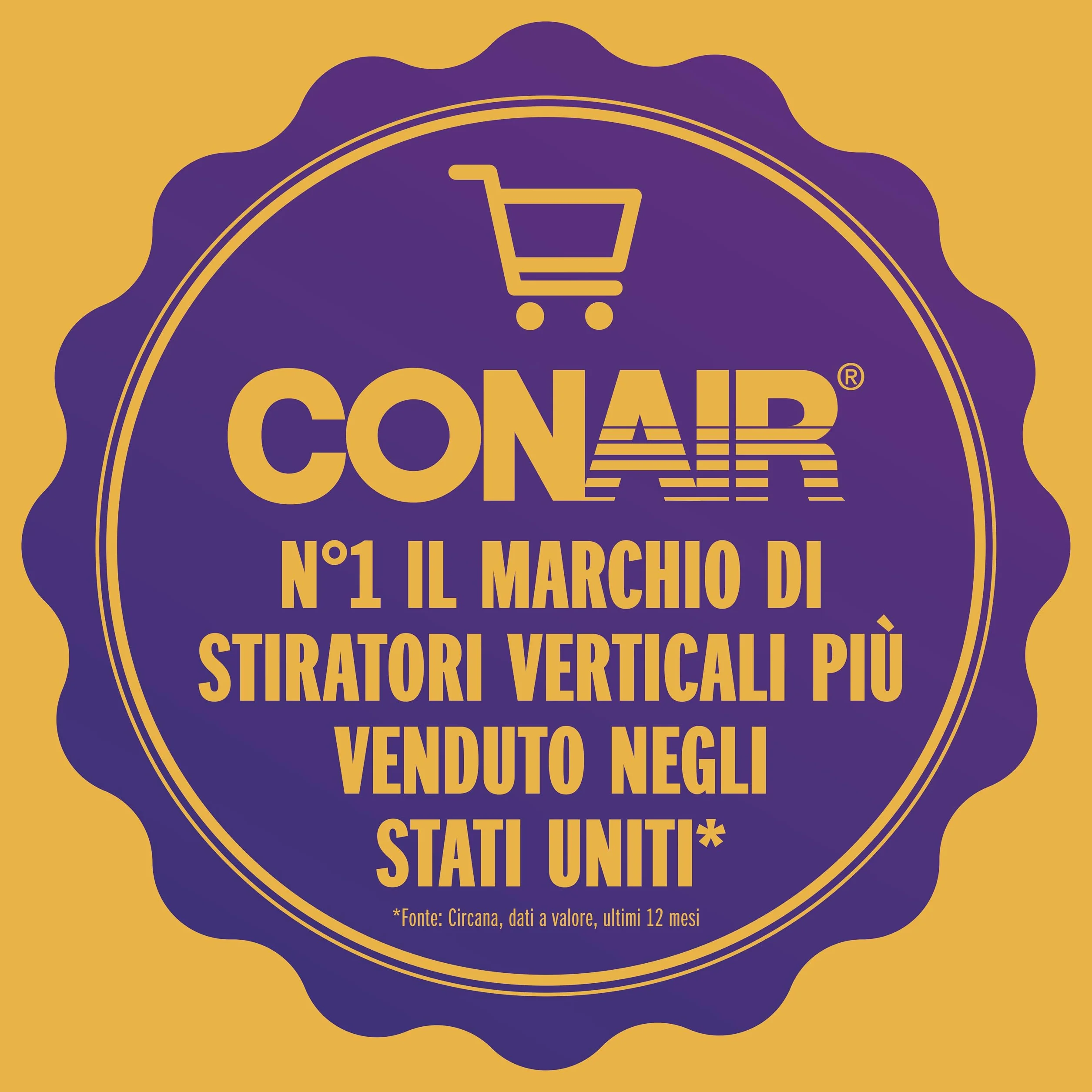 Conair GS59XE Stiratore verticale Turbo, steamer verticale, vapore 25g/min, serbatoio 230ml, 5 impostazioni, cavo 2.5m