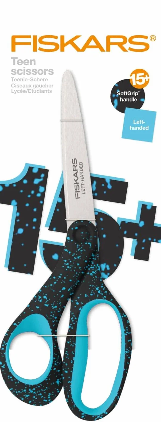 Fiskars Forbici per Mancini 15-18 Anni Acciaio Inox 20 cm Nero Turchese