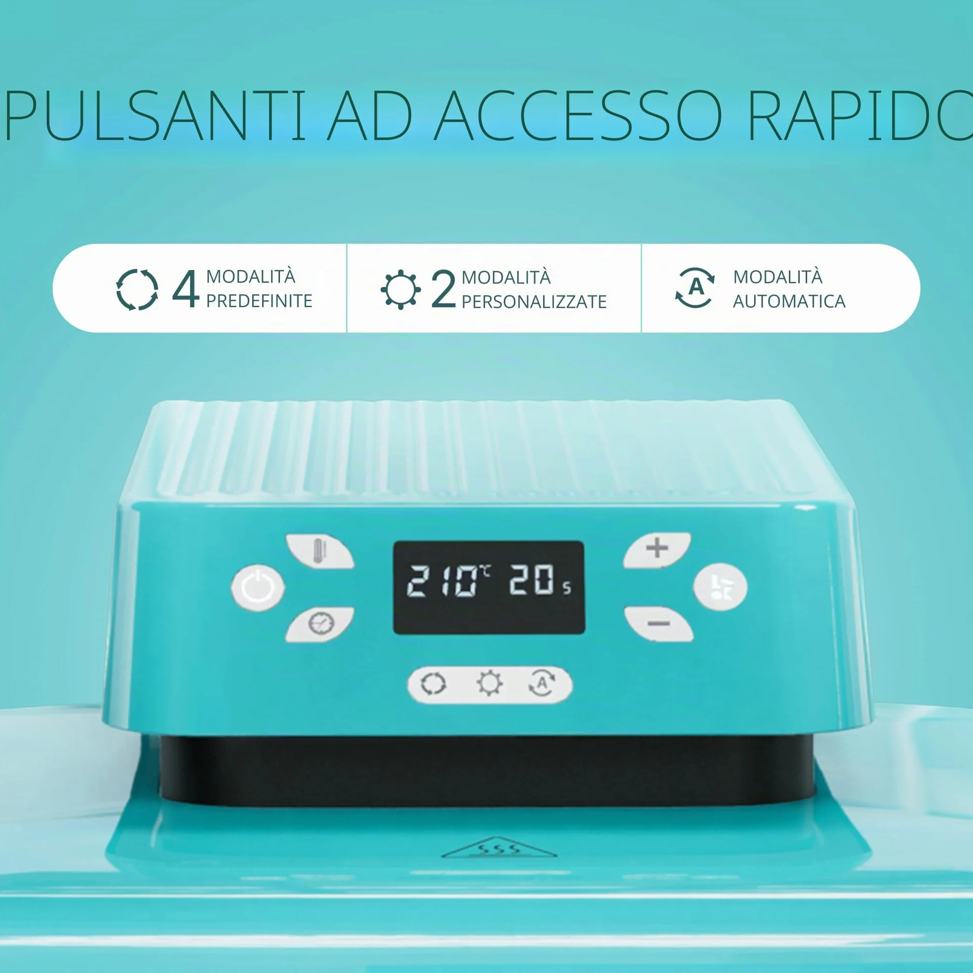 Pressa Termica Automatica LOKLIK per Personalizzare Tessuti Blu