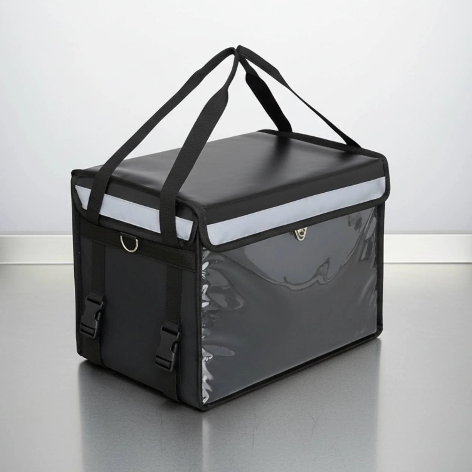 perfk Borsa Termica Professionale Cassa Isolante da Trasporto Contenitore Termico Porta Alimenti Struttura Rinforzata in PVC Tessuto Oxford Adatta per Consegne Eventi Ristorazione, 62L, Set Base