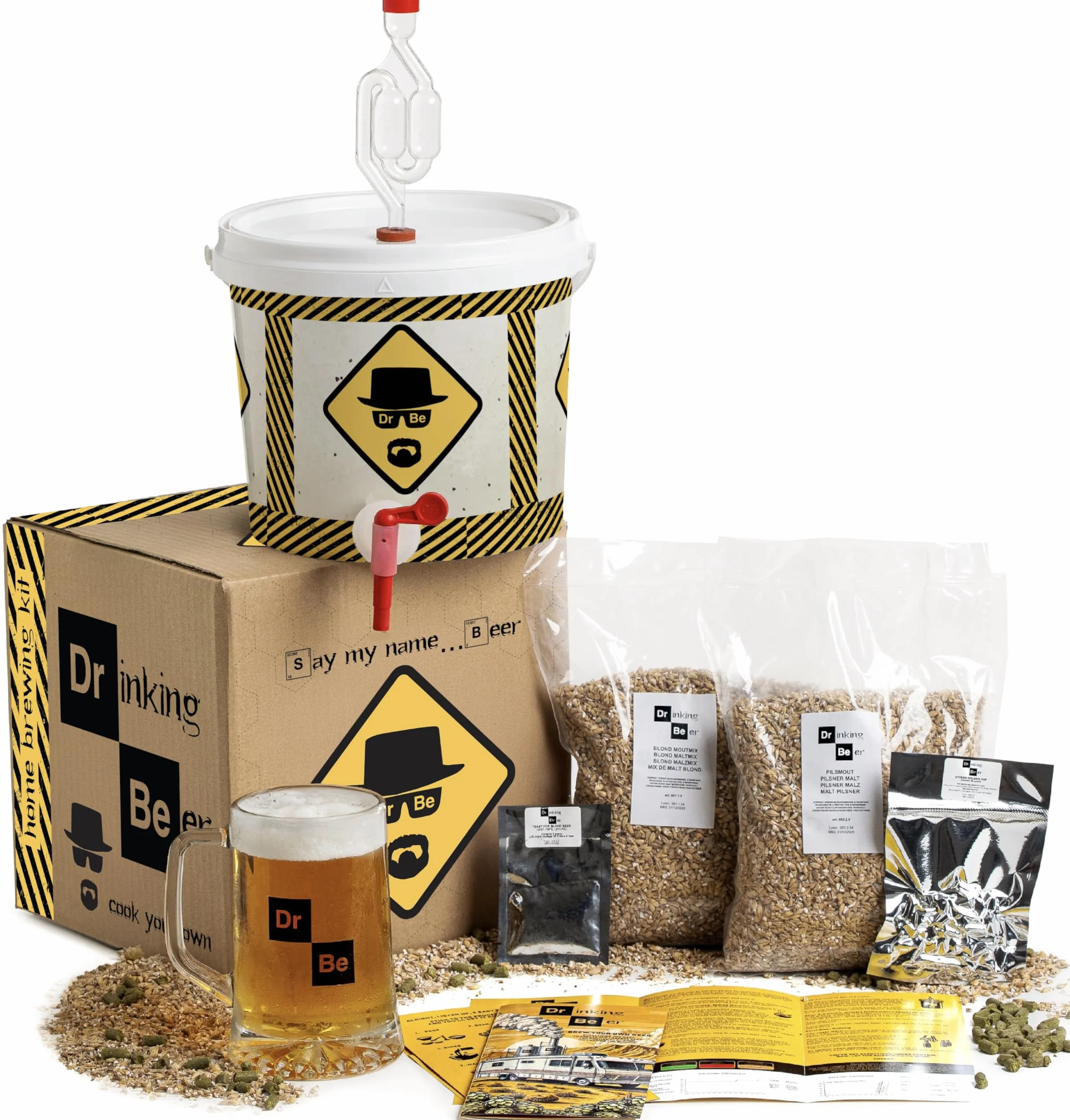 Drinking Beer® - Kit per la Produzione di Birra Artigianale 5L | Kit Per La Produzione A Casa | Regali Uomo Originali | Idea Regalo