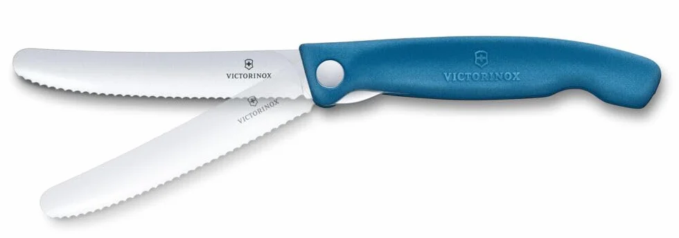 Victorinox Swiss Classic Pieghevole Coltello da Picnic Lama Seghettata Extra Affilata Blu