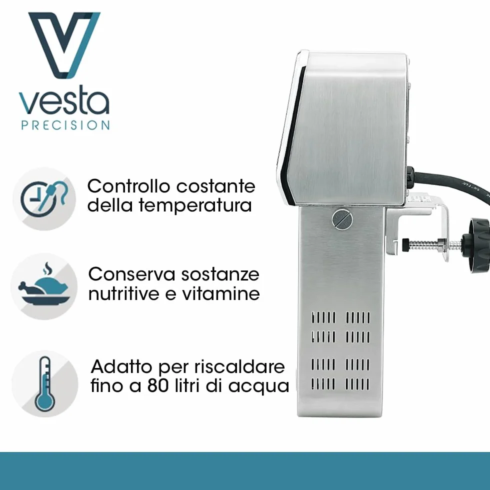 Vesta Precision Termocircolatore Professionale SV330 2300W Wi-Fi Cottura Sottovuoto