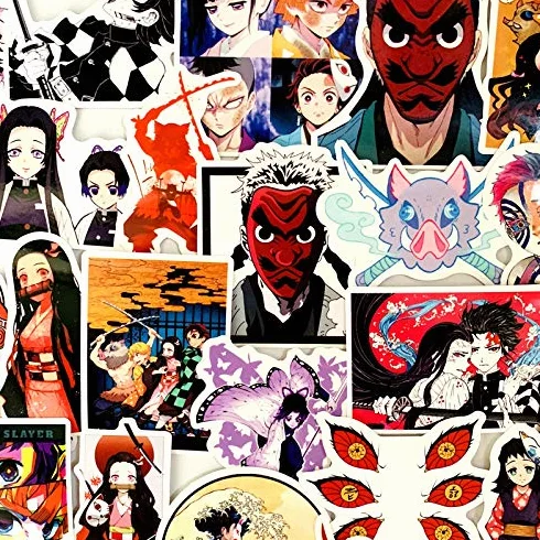 Adesivi decorativi in vinile Demon Slayer 70 pezzi