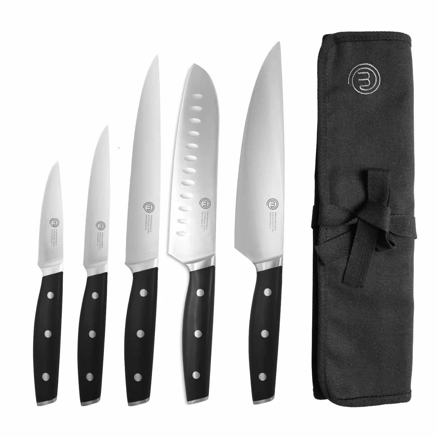 MasterChef Set Coltelli da Cucina Professionali Acciaio Inossidabile, 5 Pezzi