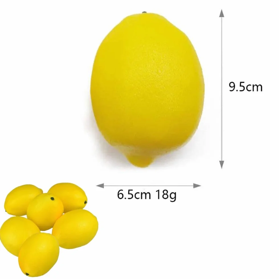Limoni Artificiali Gialli 6 Pezzi Decorazione Tavolo Centro Tavola Estate
