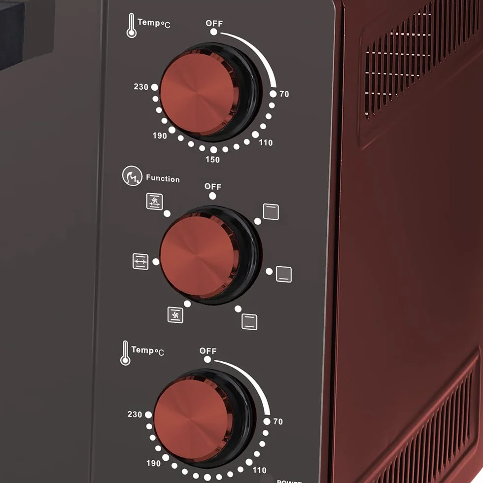 Tognana Iridea, Forno Elettrico 35 L, alluminio e vetro, rosso