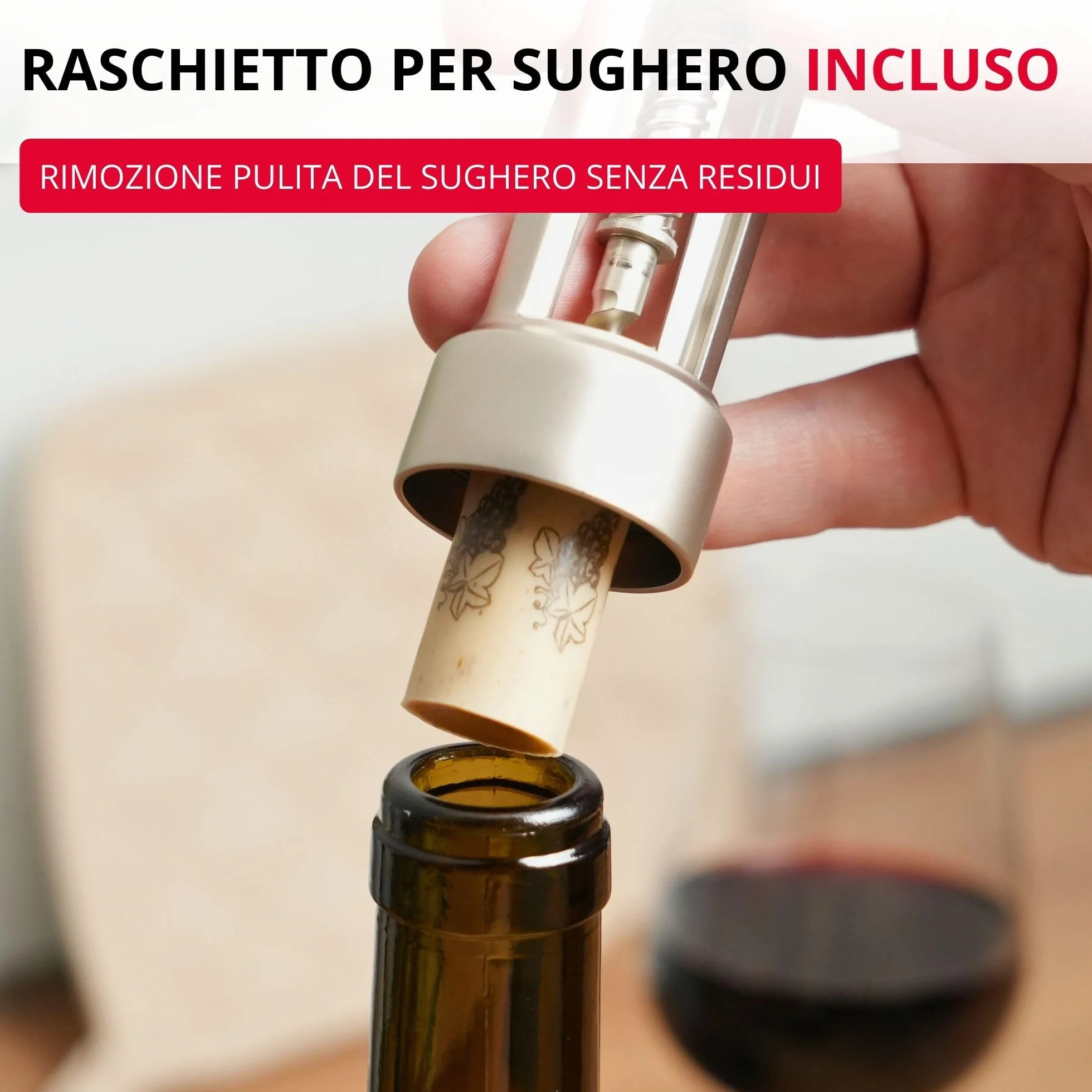 Westmark Cavatappi a campana con spirale, Monopol Edition, acciaio/zinco pressofuso, Barolo, finitura opaca, 62603380