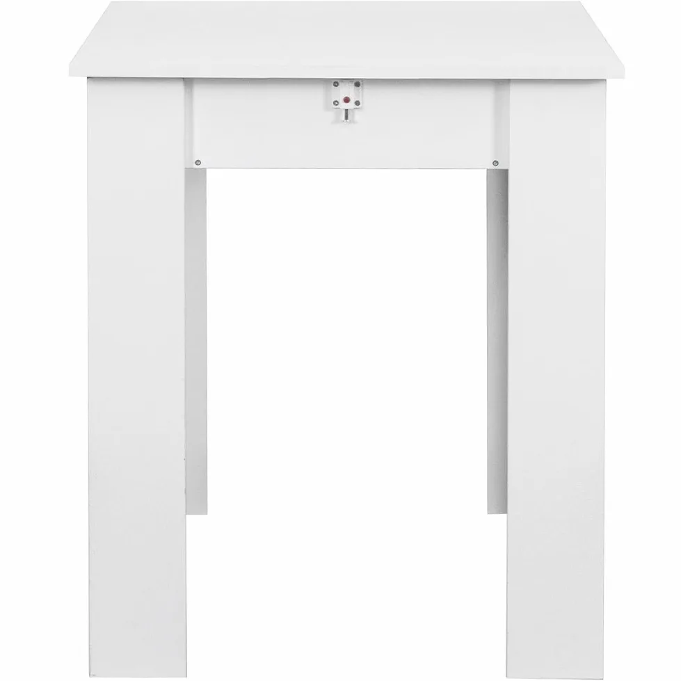 Shally Dogan Tavolo Allungabile Sala da pranzo Bianco da 110 x 70 cm a 150 x 70 cm, Design Moderno, Estensibile Salvaspazio, Ideale per Sala Pranzo, Soggiorno, Cucina, Arredamento Interno, (Bianco)