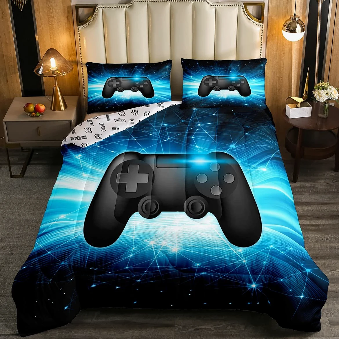 Biancheria da letto da gioco Singola Dimensione Videogiochi Comforter Set Gamer Biancheria Da Letto Trapunte Per Bambini Ragazzi Ragazzi Adolescenti Decorazione Della Sala Giochi Reversibile