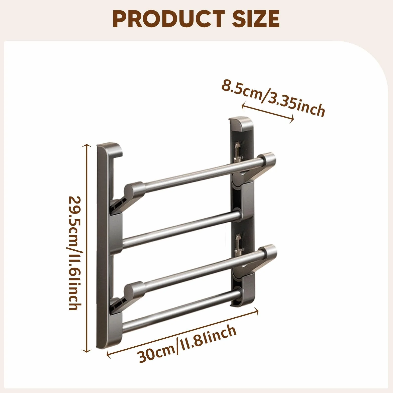LOVIVER Scarpiera da Parete pieghevole in Alluminio e ABS 2 Livelli 30 Cm Organizer Scarpe da Porta