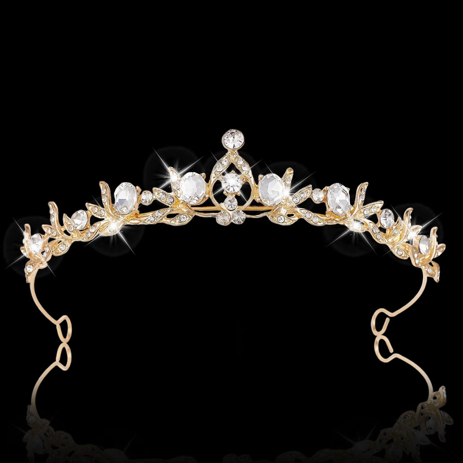 Tiara Corona di Cristallo con Strass Regina Corone Donna Diadema Sposa Coroncina Principessa