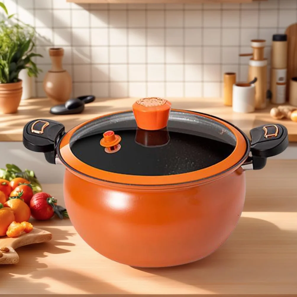 Pentola a Pressione Piccola con Coperchio Trasparente per Cucina, Zuppe e Stufati