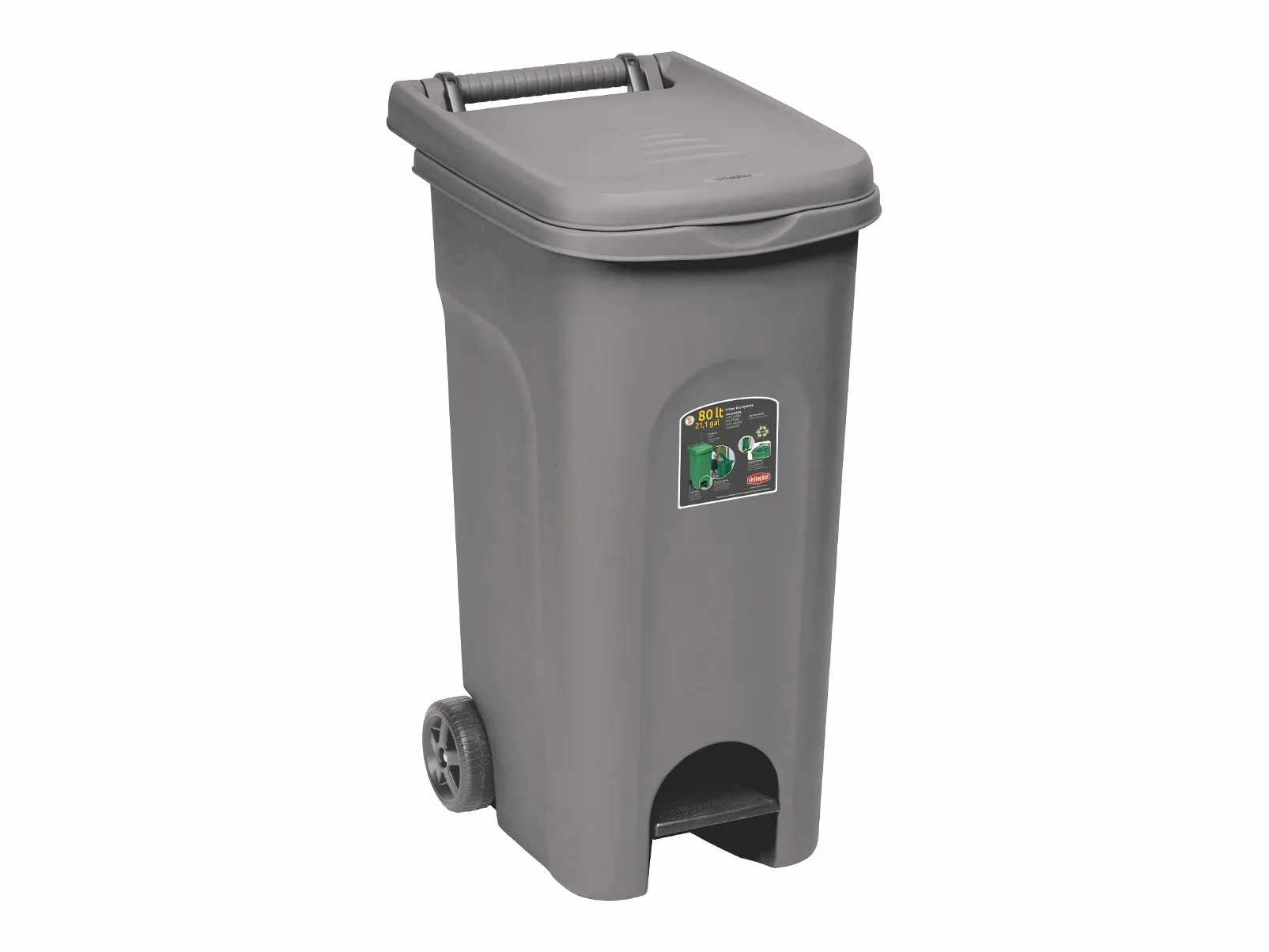 BIDONE Eco System 80 LT con PEDA Grigio