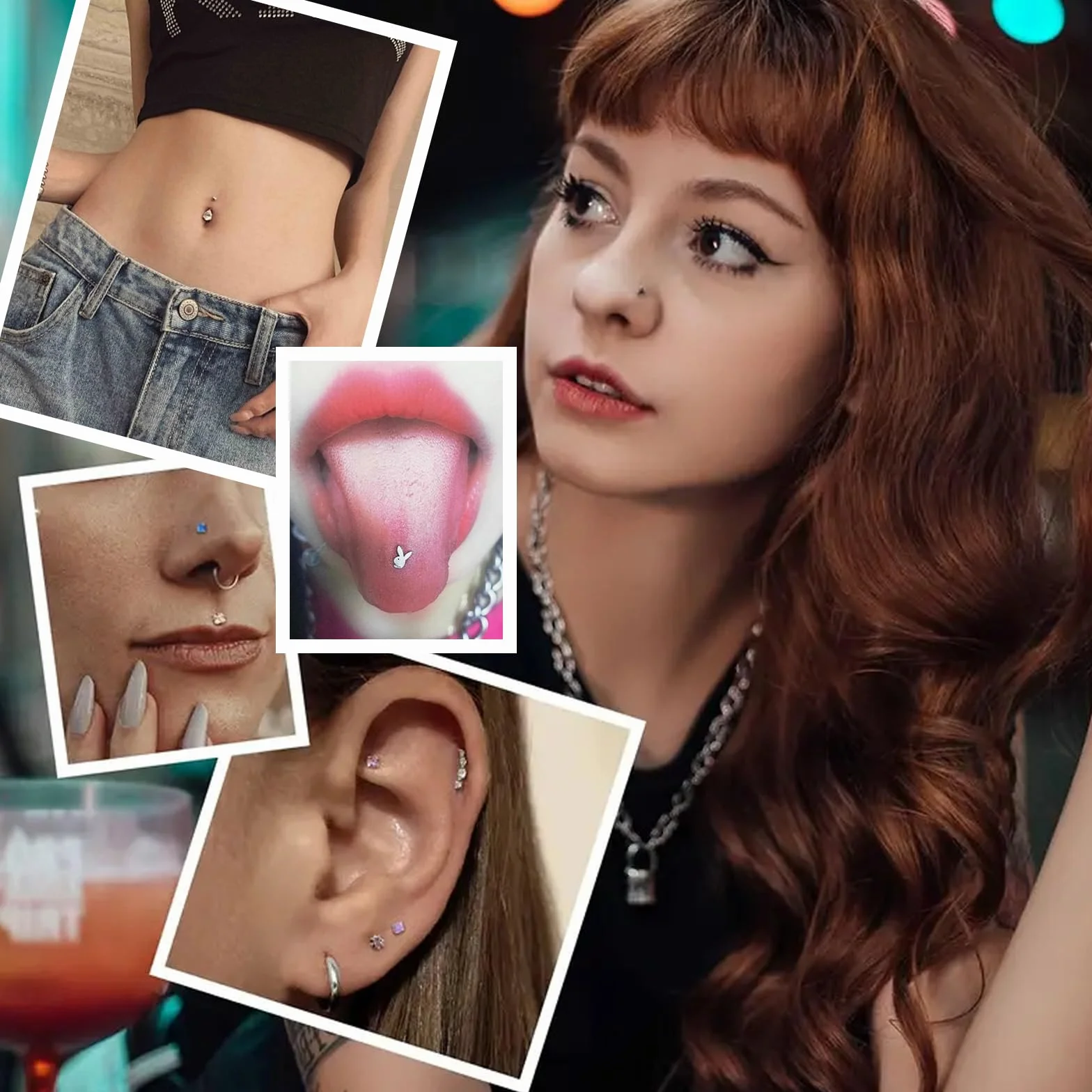 Acciaio Inossidabile 12 Pezzi Piercing Taper Palla Grabber Strumento Assistente per Orecchio Naso Sopracciglio Labbro