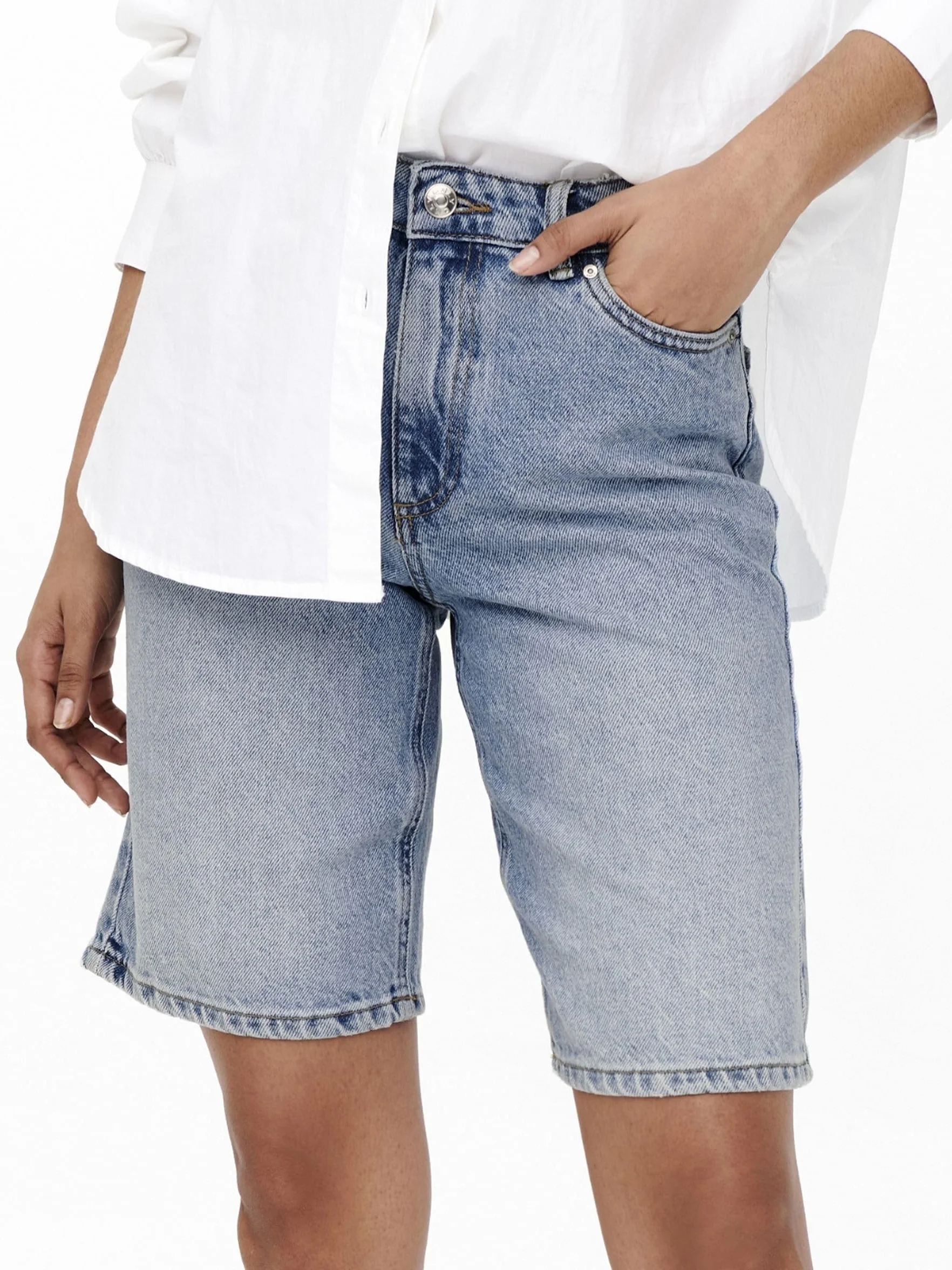 ONLY Shorts in Denim da Donna con Cinque Tasche e Zip