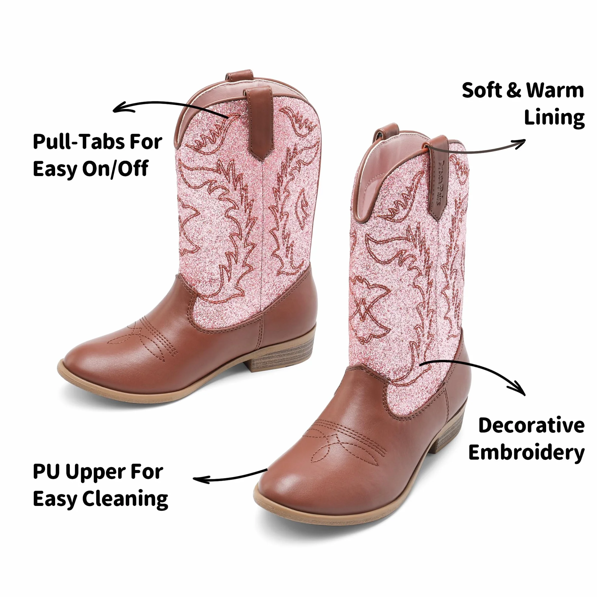 DREAM PAIRS Cowgirl Stivali da