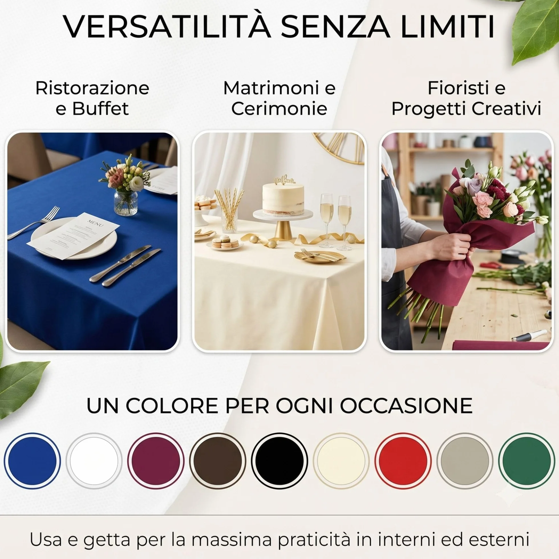 Generico ROTOLO TNT DA 120 CM X 25 METRI - 60gr | TOVAGLIA USA E GETTA COPERTURA INTERNI ESTERNI TAVOLI FESTE CERIMONIE EVENTI FIORISTA 1,20 metri x 25 mt (Verde Bottiglia)