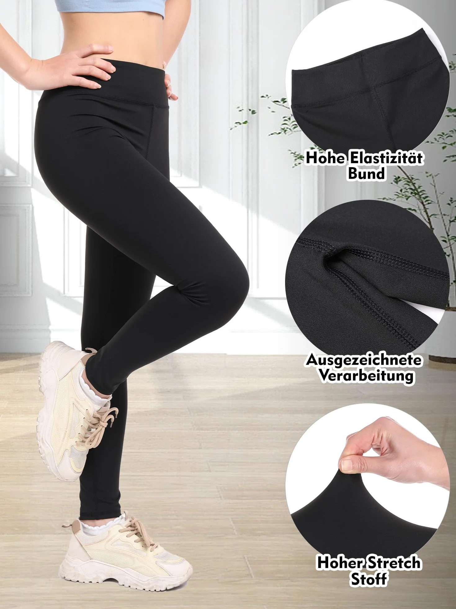 Leggings sportivi per bambini, comodi, sportivi, leggings, lunghi, per jogging, allenamento, lezioni di sport