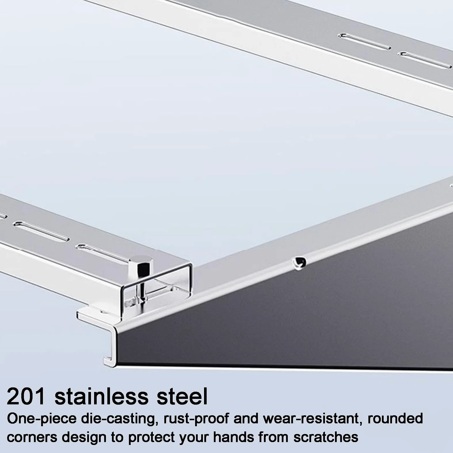Staffe per Condizionatore Esterno, Staffa Condizionatore D'aria con Doppie Barre Trasversali, Supporto a Parete in Acciaio Inox per Condensatore da 1,5-3 P(48.7x46x74cm/19x18x29in)