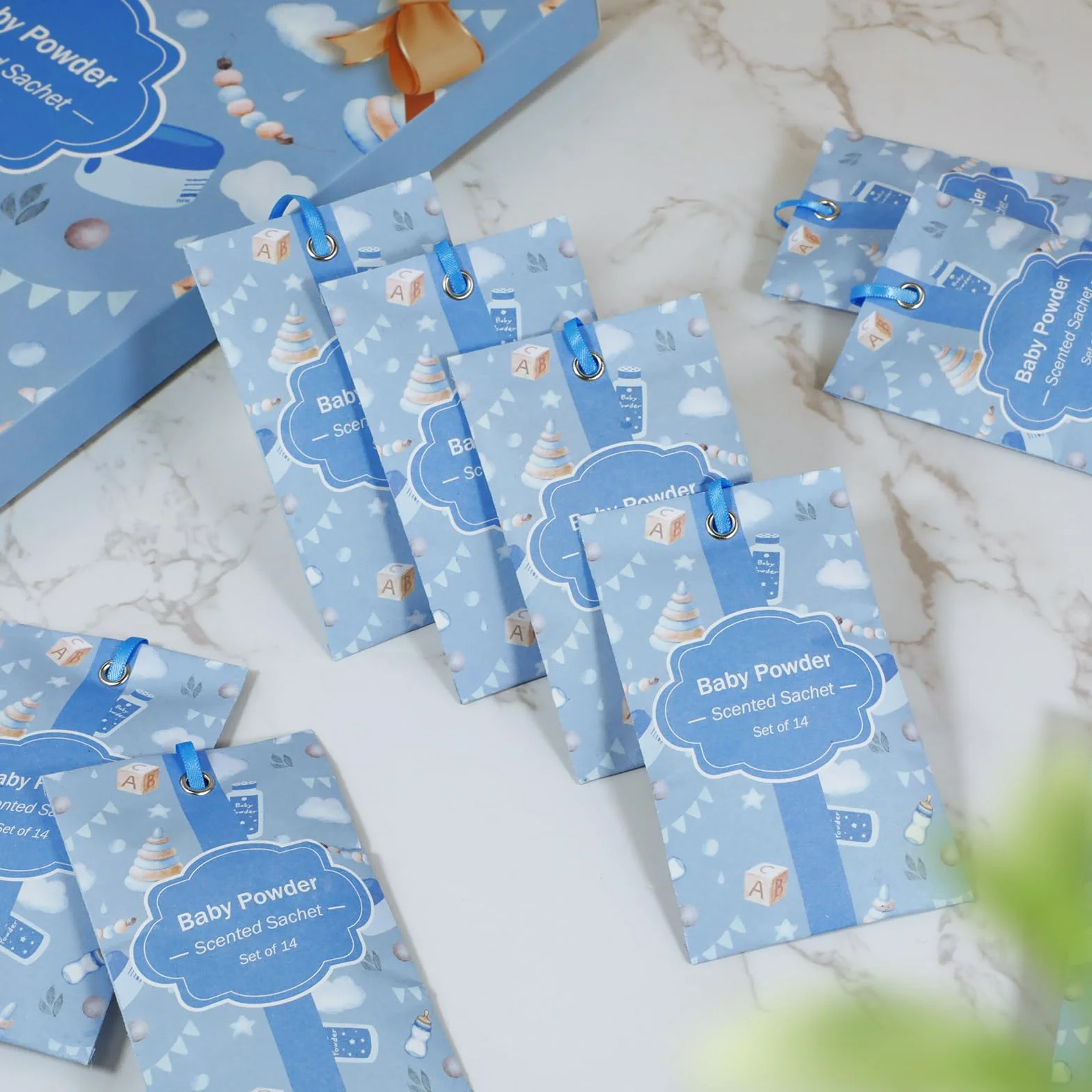 Sacchetti Profumati Baby Powder, Sacchetti per Cassetti per Armadi, Stanze, Guardaroba (14 bustine)