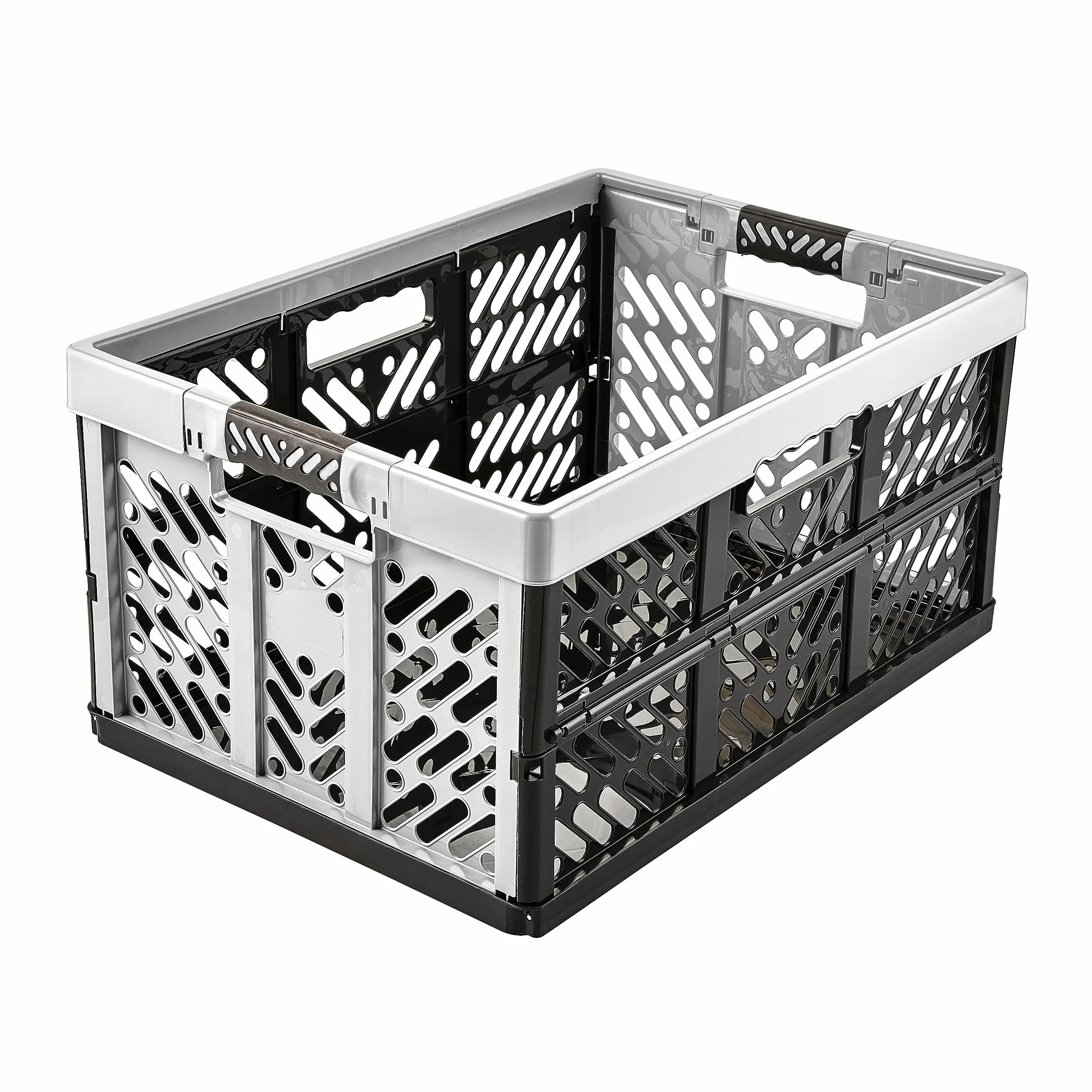 Keepper Robusti Box Contenitori Pieghevoli 54x37x28 cm 45 L Grigio Chiaro