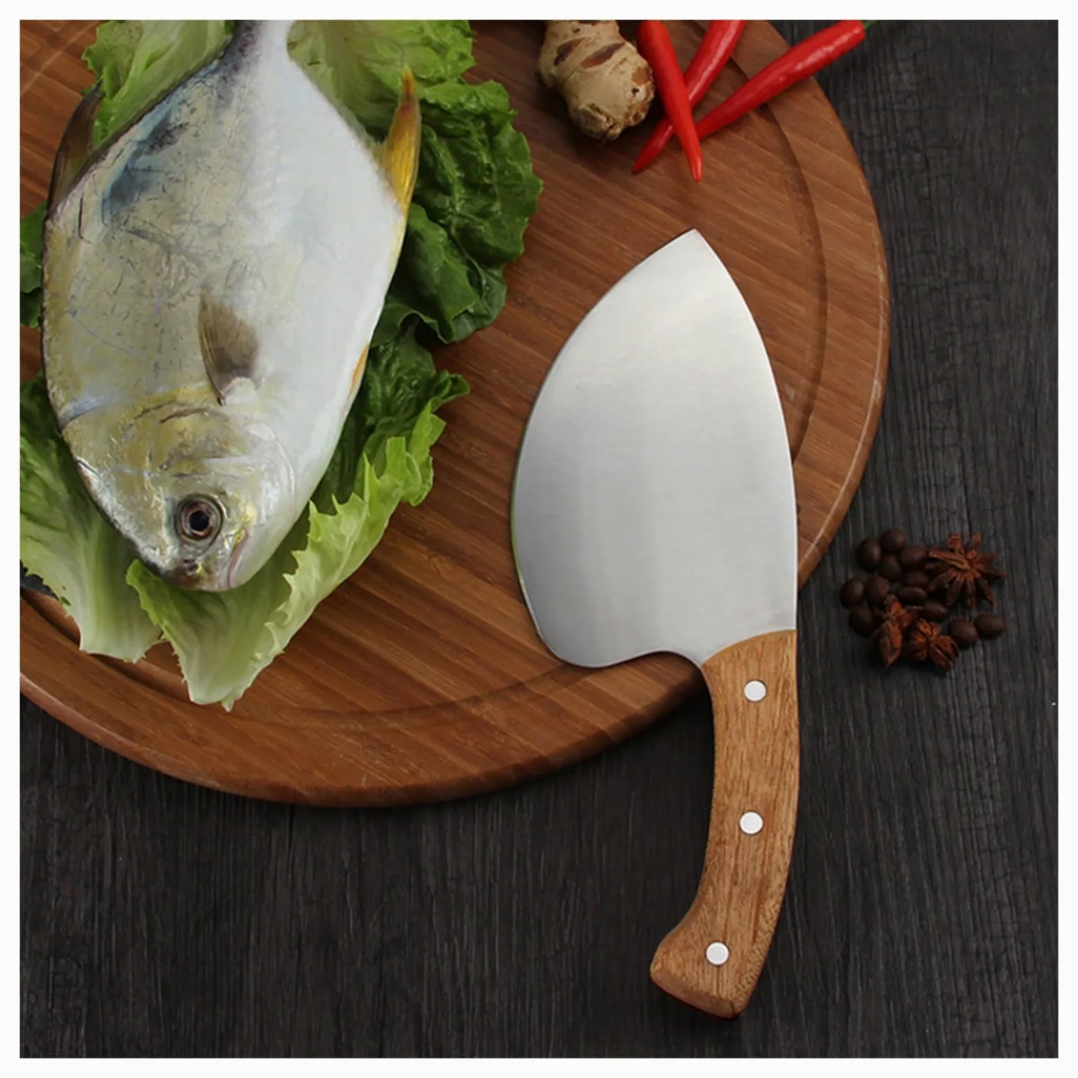 Coltello da sfilettatura affilato for la pancia a lama tonda for affettare frutti di mare, pesce, prodotti acquatici, strumento for la lavorazione, coltelli for esche da pesca