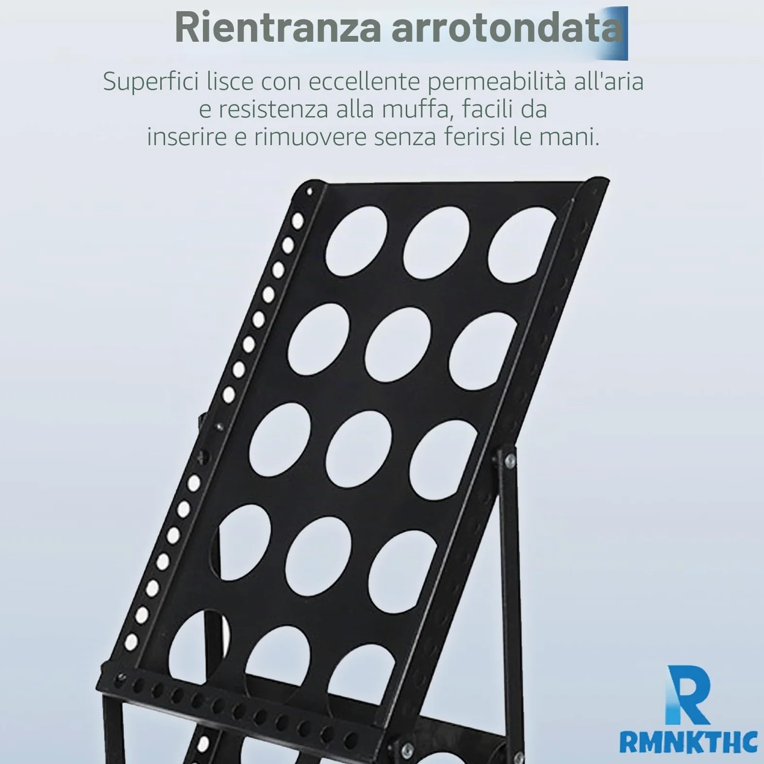 Supporto per catalogo pieghevole a 4 ripiani con custodia Oxford, compatibile con A4, in ferro, per opuscoli, opuscoli, riviste (nero)