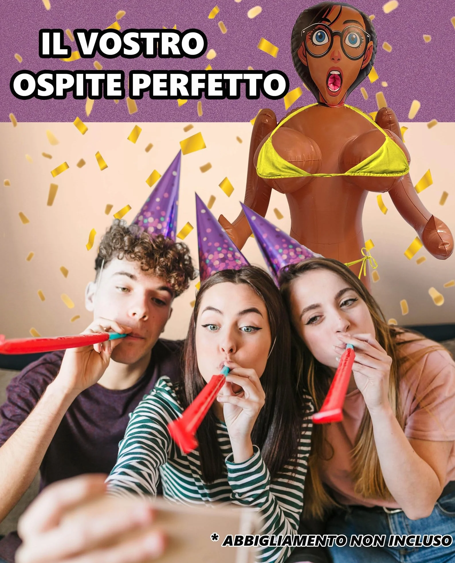 Bambola Gonfiabile 150 cm per Feste Addio al Celibato Nubilato