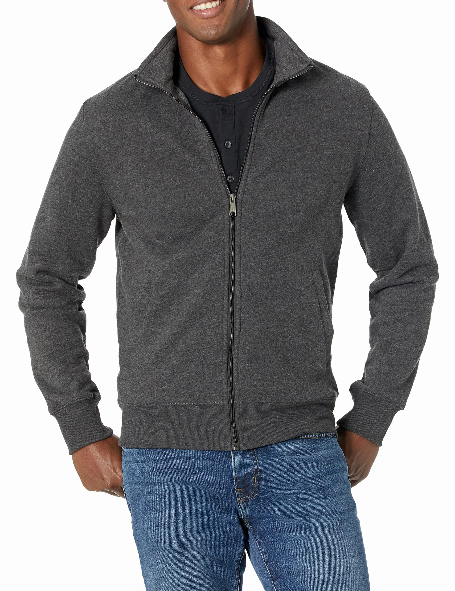 Amazon Essentials Felpa in Pile con Zip e Collo a Lupetto Uomo