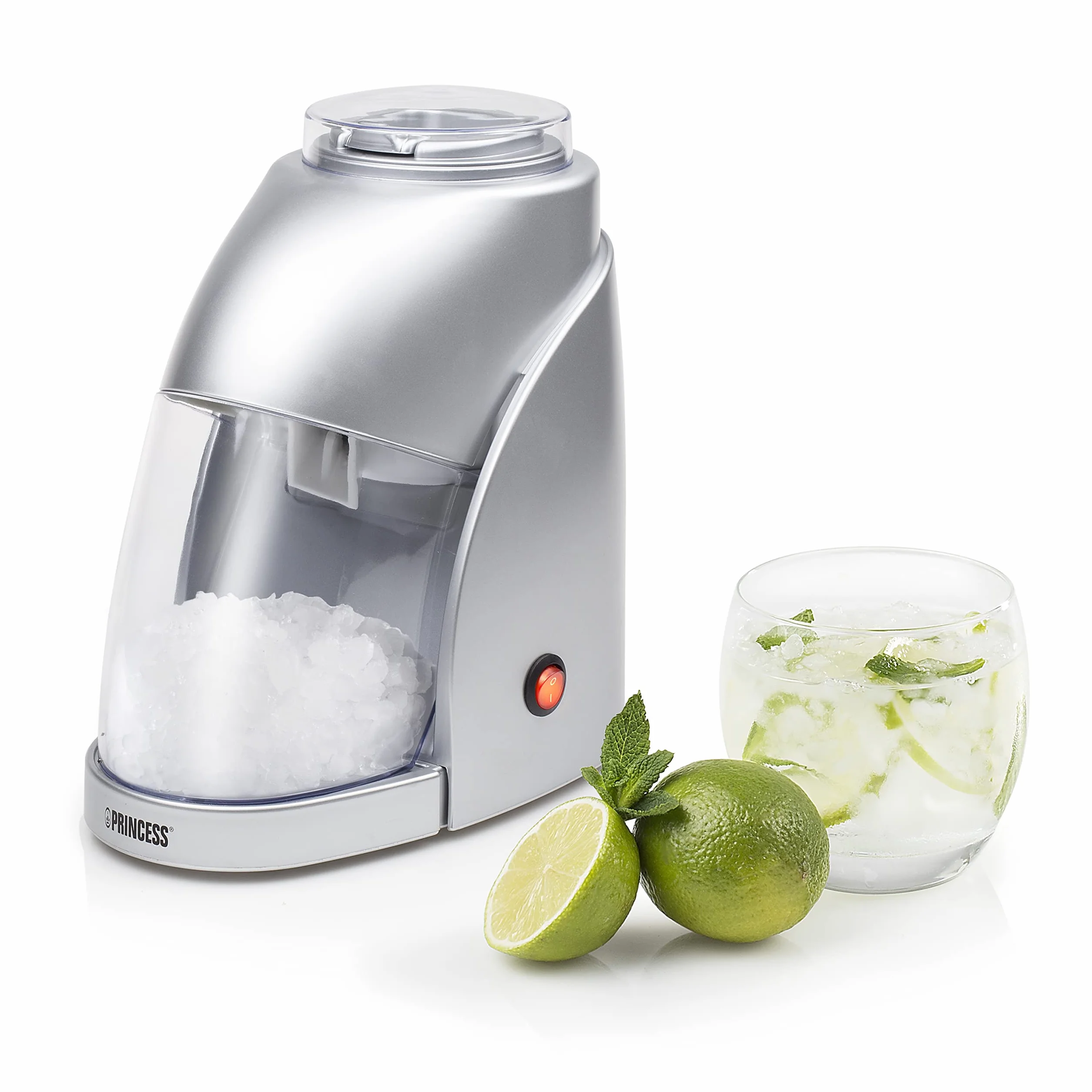 Princess 282984 Tritaghiaccio Elettrico, 55W, 0.6 l, Argento
