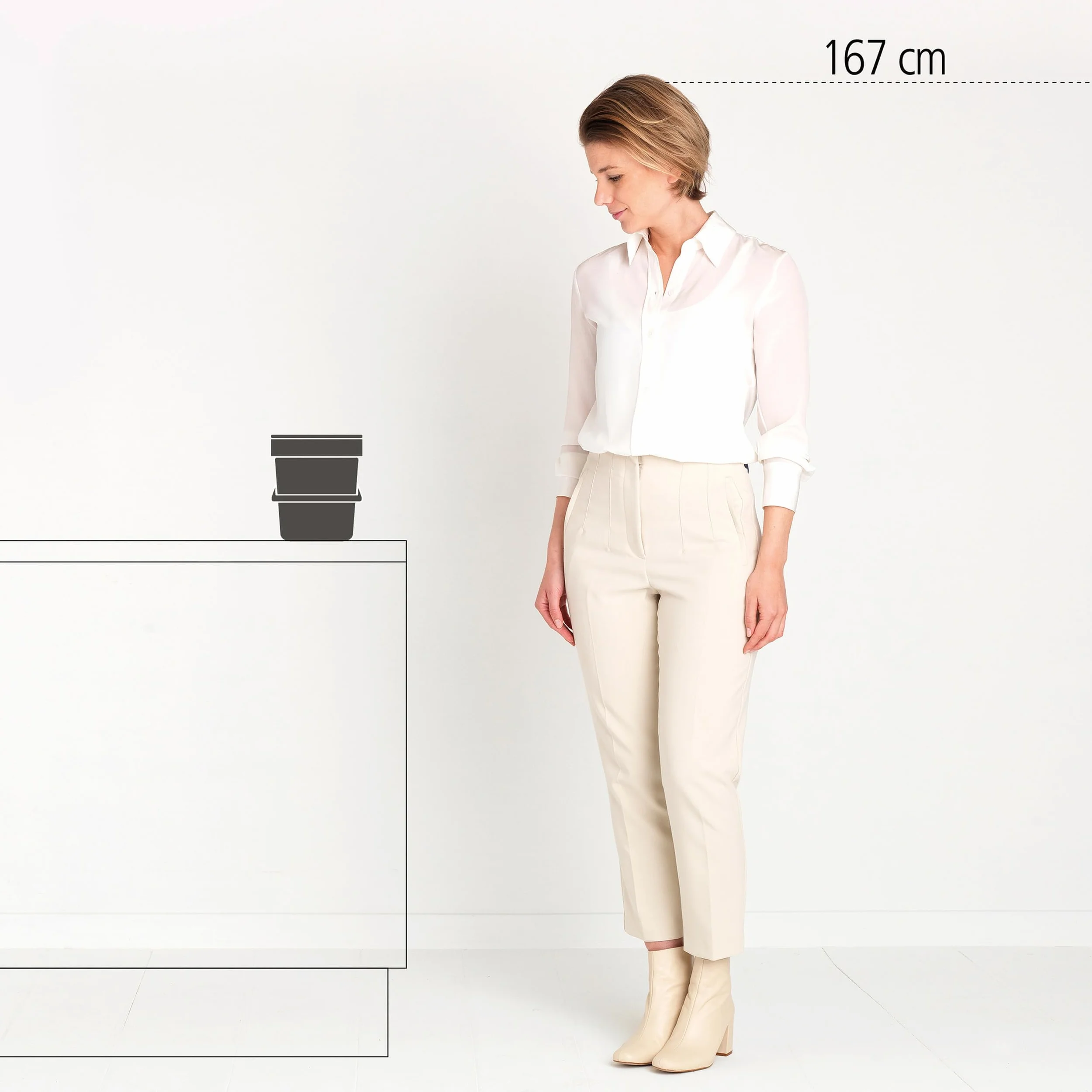 Brabantia Sort & Go Pattumiera 12L (Grey), Pattumiera cucina in plastica con maniglia, Secchio spazzatura salvaspazio con coperchio stay open rimovibile, Cestino umido facile da pulire