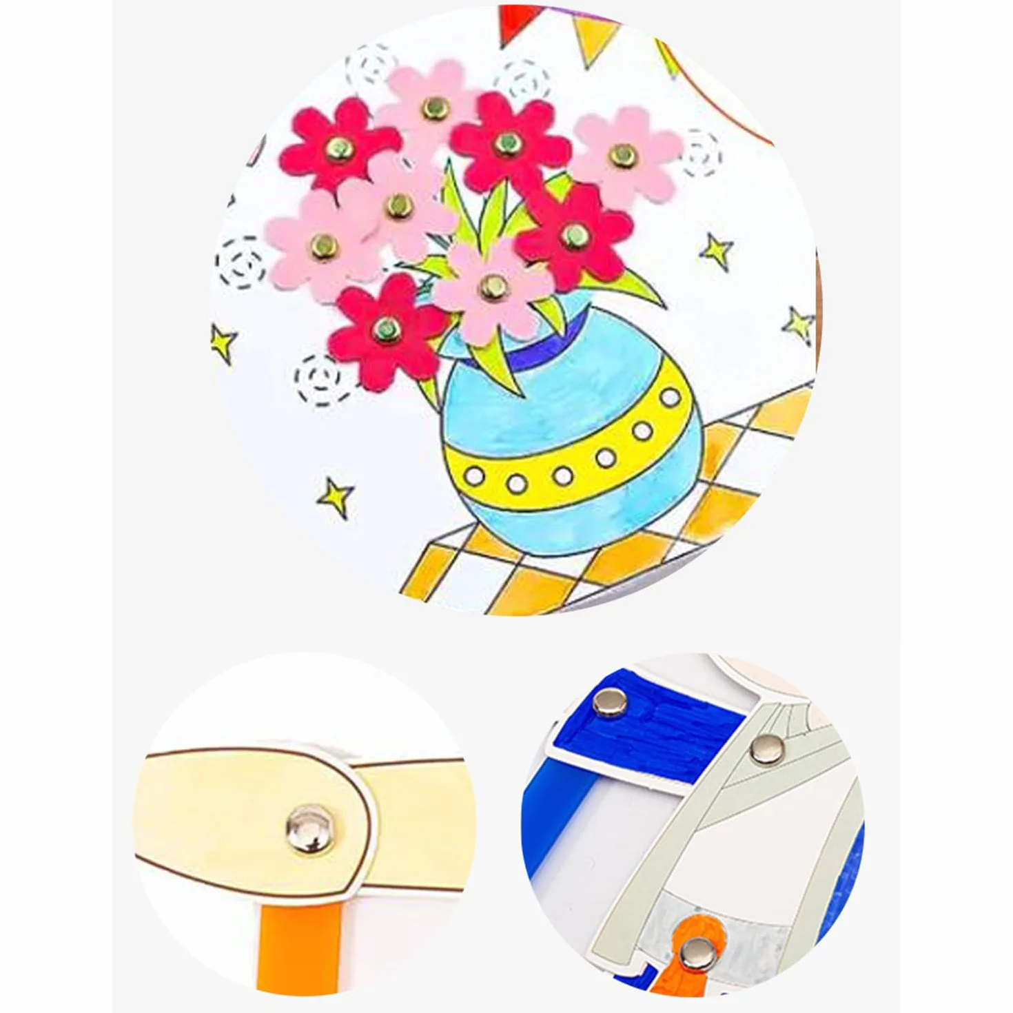 Mini Scrapbooking Brads 200 Pezzi, Metallo Elementi di Fissaggio Carta DIY 8mm, Oro