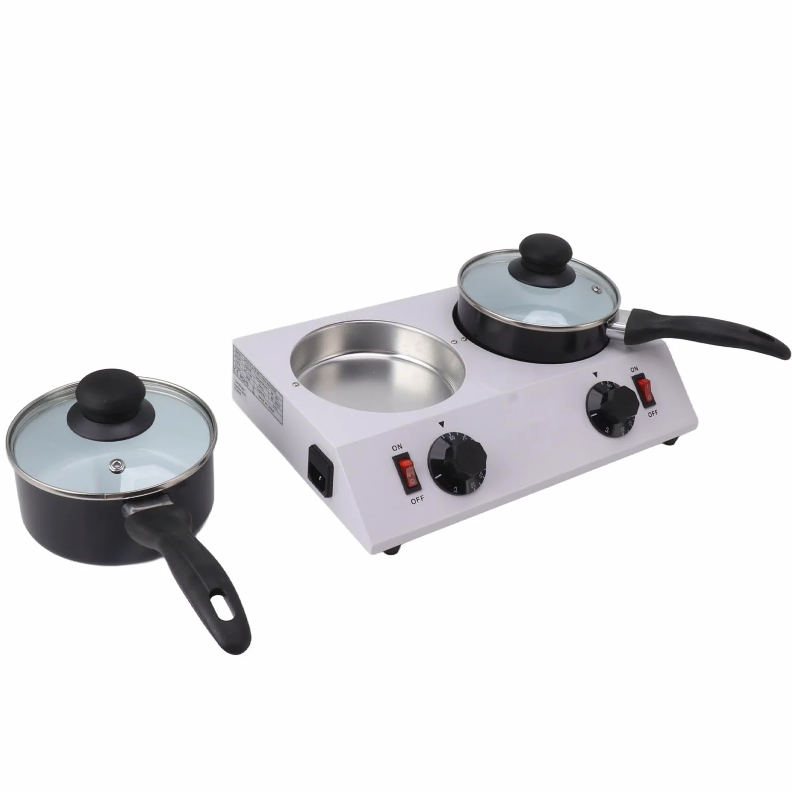 Wakects Macchina elettrica per fusione di cioccolato fusione in alluminio alimentare fusore cioccolato 2 serbatoi Elettrico Tempering Pot (EUspina 220 V)