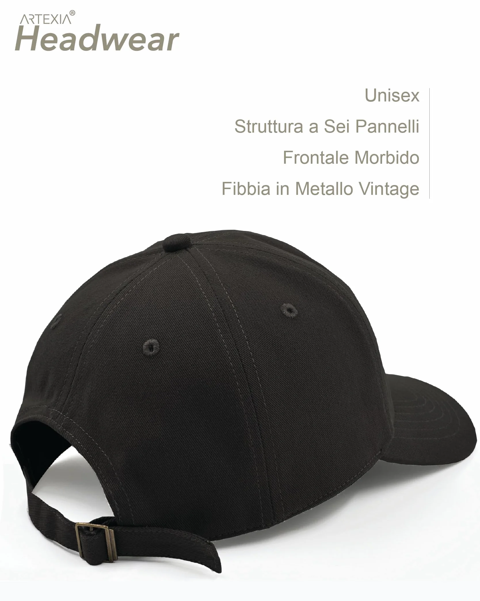 Artexia Cappellino con Visiera 100% Cotone Unisex Uomo Donna Estivo Corona Morbida