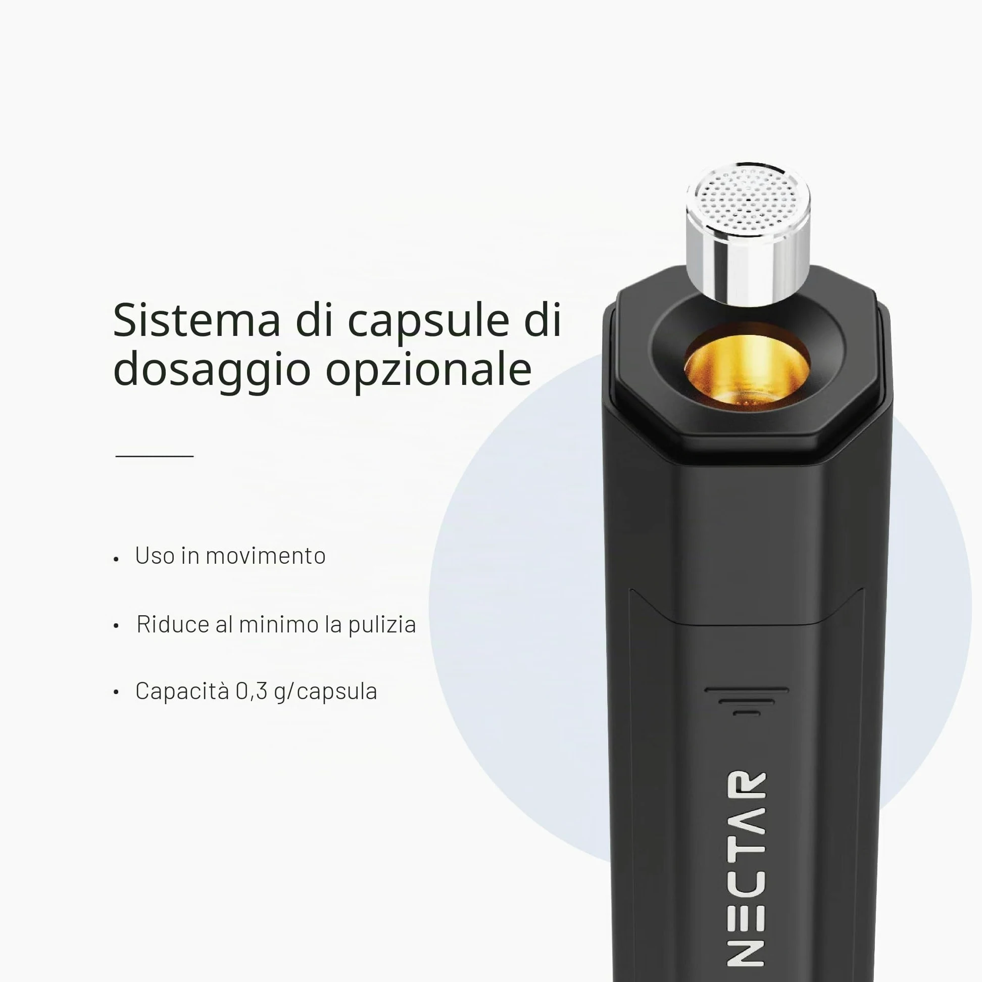 Nectar Hex Vaporizzatore Erba 2-in-1 | Kit Base + 2 Anni di Garanzia | Forno in Oro 24 carati, Ricarica Rapida, Riscaldamento Ibrido, Flusso D'aria Regolabile + 60 Minuti di Utilizzo