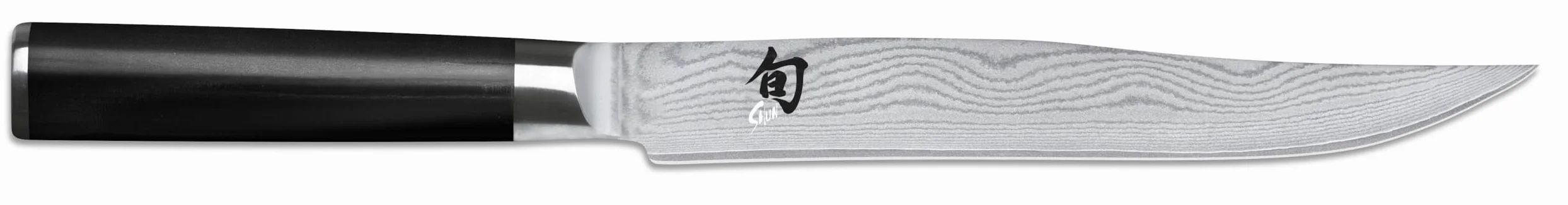 KAI Shun Classic coltello da carne giapponese lunghezza lama 20 cm - Coltello damasco 32 strati nucleo VG MAX - 61 (±1) HRC - Manico in legno Pakka - Made in Japan - Coltello da affettare forgiato