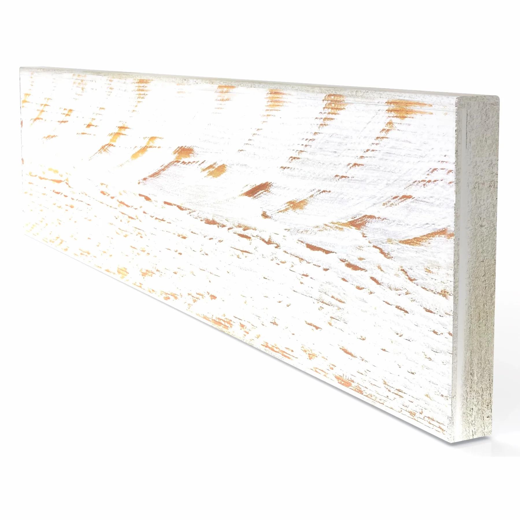 Mensola in Legno Massello Sospesa a Parete, Ripiano Artigianale, 7 Colori, Varie Dimensioni, Arredamento Bagno, Cucina, Camera da Letto, Ufficio, Made in Italy (Fat, White, W20xH4xL100 cm)