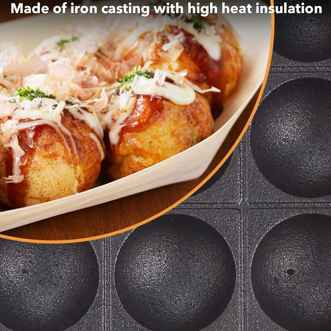 TIKUSAN Takoyaki Maker Skillet 21 stampi Piastra Giapponese
