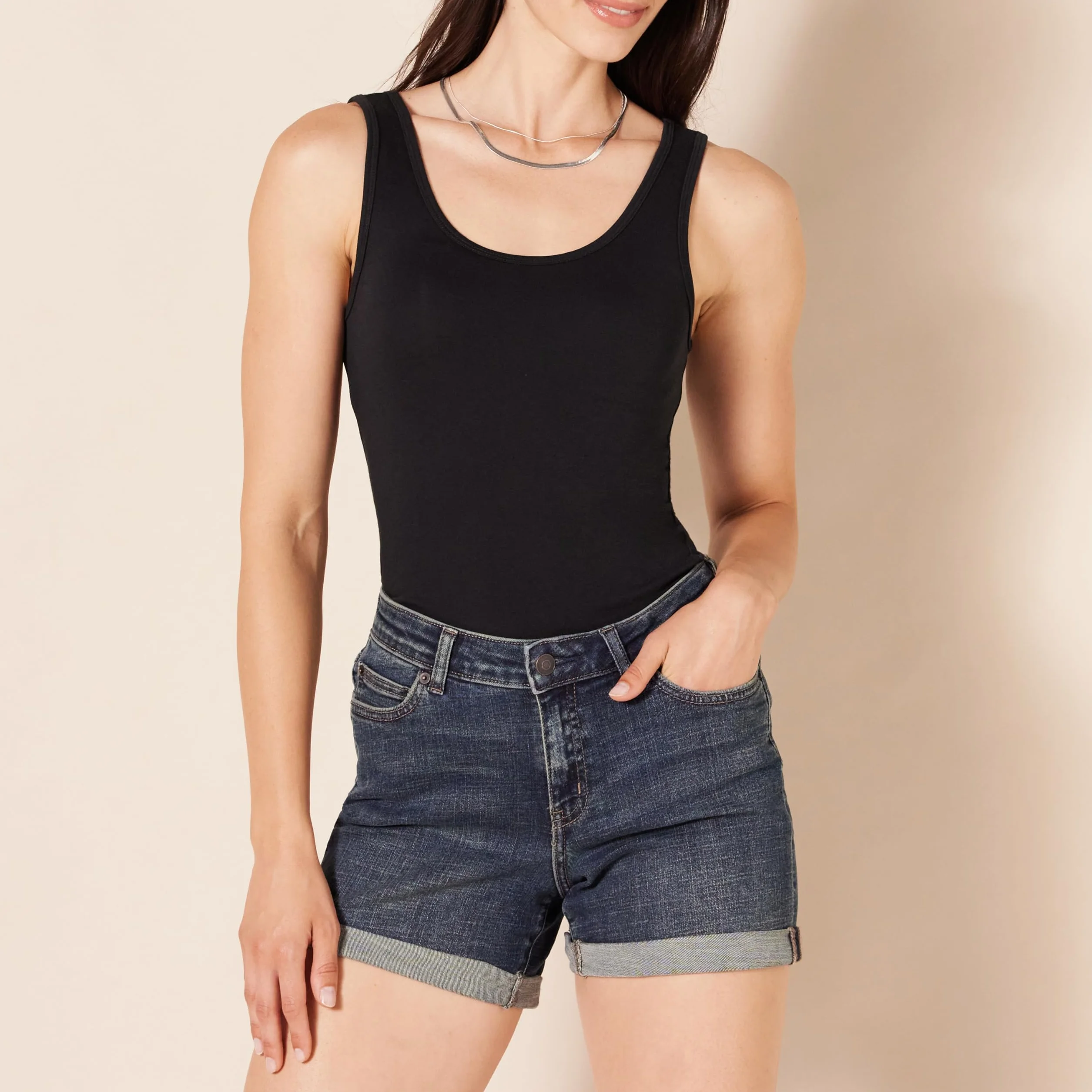 Amazon Essentials Top a Canotta Slim Donna, Pacco da 2
