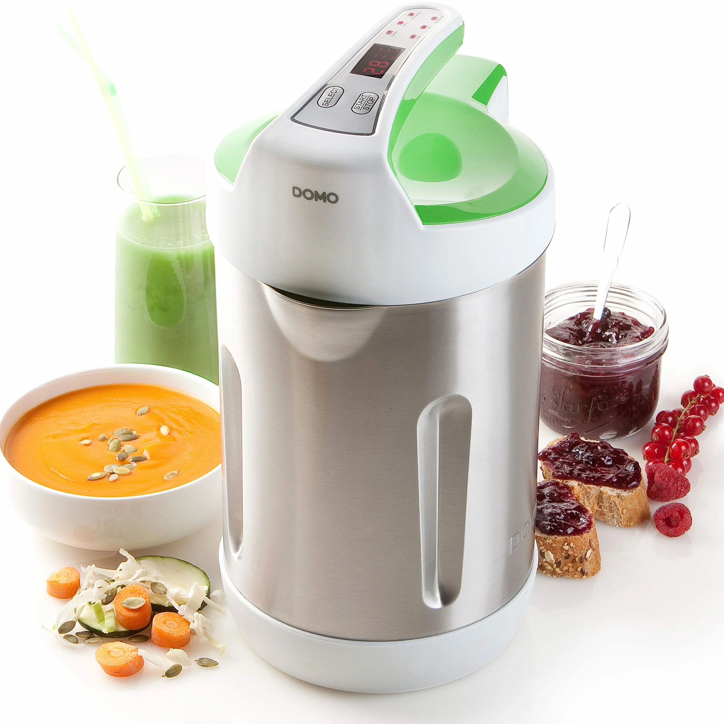 DOMO DO705BL - Frullatore per zuppa, 2 l, 6 programmi LED