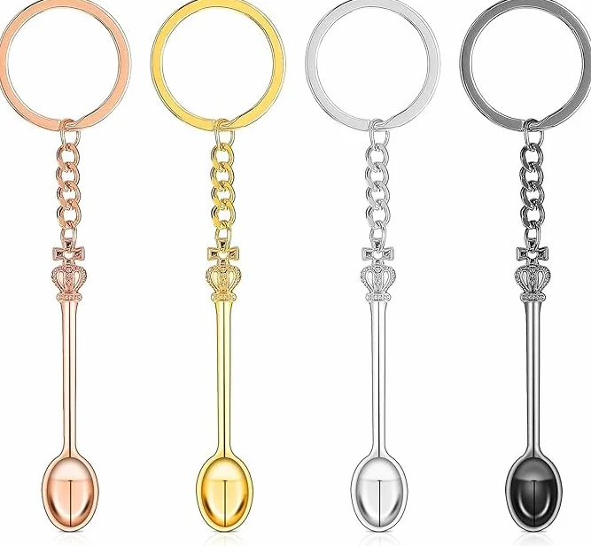 Porta Mini Cucchiaio da 4 Pezzi, Cucchiaio da Campionamento, Mini Cucchiaio a Spatola, Set di Mini Cucchiaini, Porta Cucchiaio a Corona, Spatola da Laboratorio Per Miscelare e Campionare
